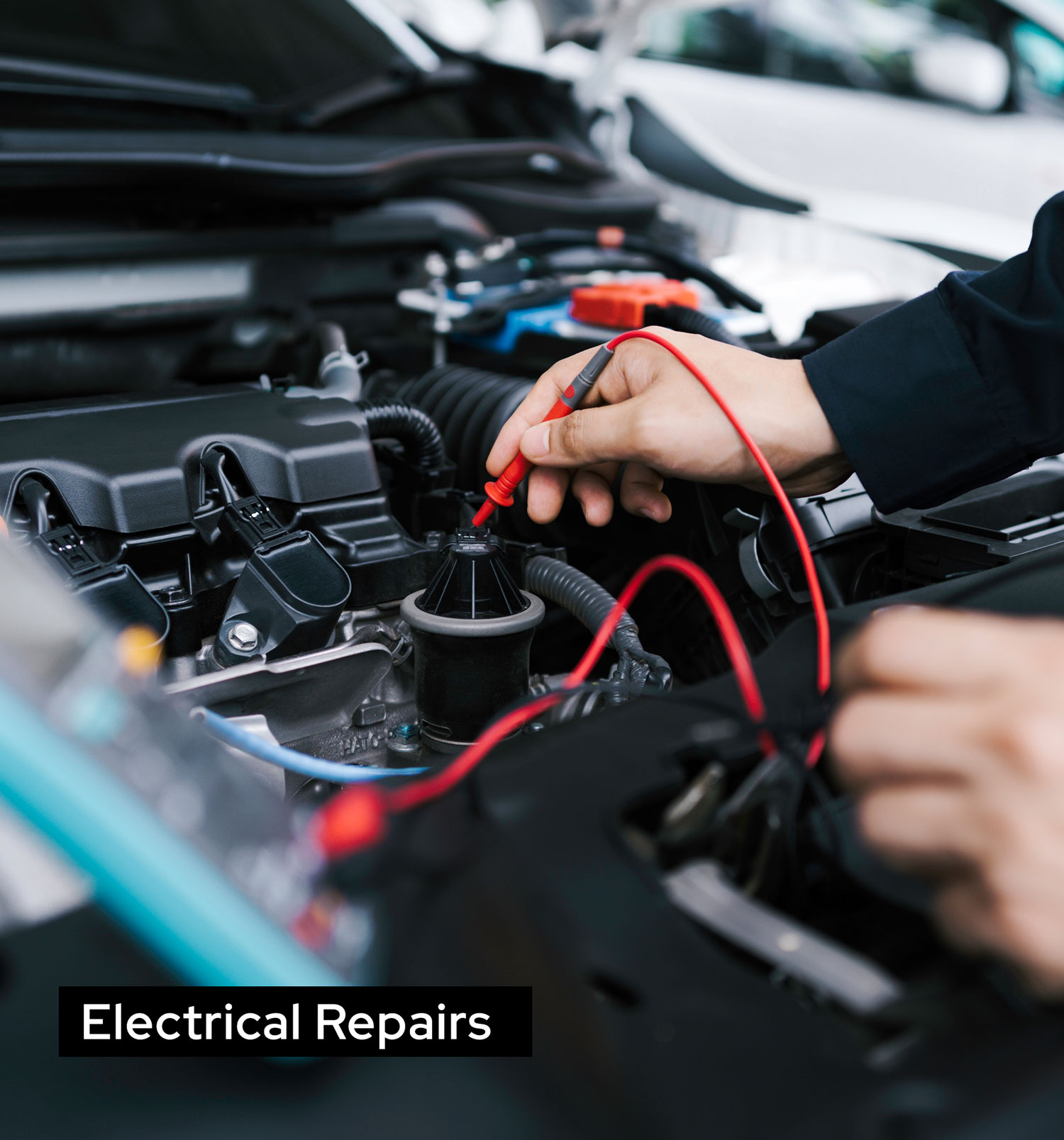 Car Mechanic Servicing Car Engine
